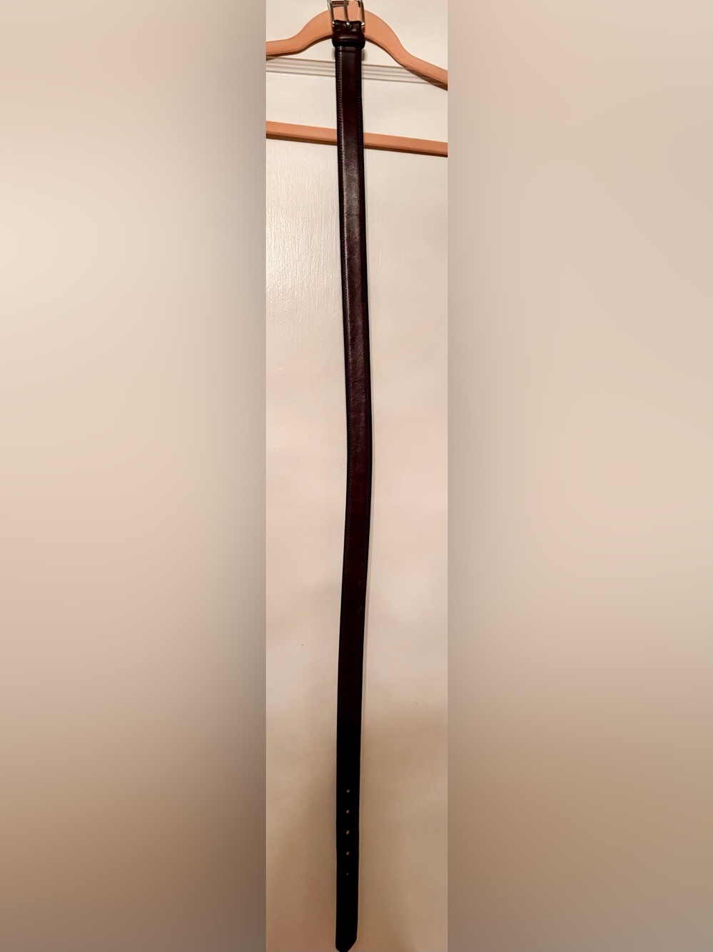 Brown Leather Coach Belt with Brass Buckle
(43 inches Long)
